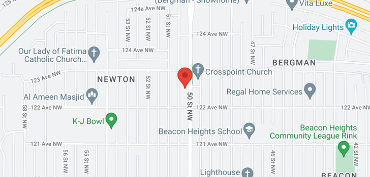map of 12224 50 ST NW